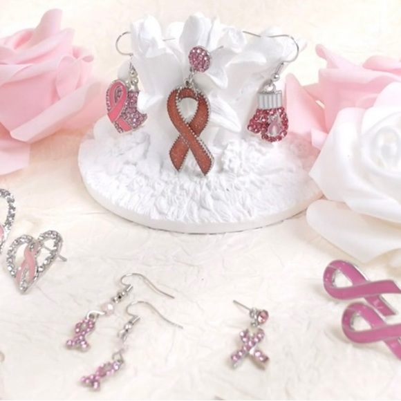 Breast Cancer Awareness.. Beautiful Earrings.. Pink for a Cause! - Picture 3 of 9